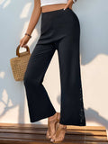 Lace Detail Wide Leg Pants - Trendsi - Flyclothing LLC