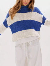 Chunky Knit Striped Sweater - Trendsi - Flyclothing LLC