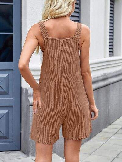 Lovelet Knotted Wide Strap Scoop Neck Overalls - Trendsi - Flyclothing LLC