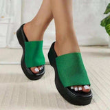 Open Toe Platform Cloth Sandals - Trendsi - Flyclothing LLC