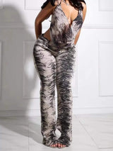 Animal Print Sleeveless Top and Pants Set - Trendsi - Flyclothing LLC