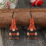 Wooden Point Hat Gnome Shape Earrings - Trendsi
