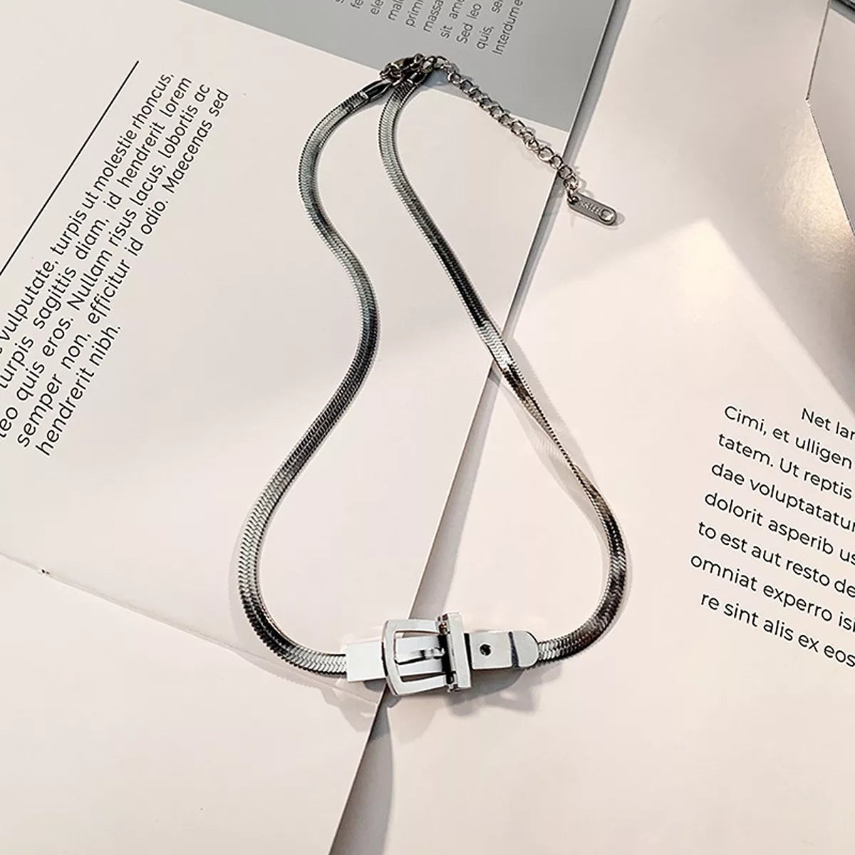 Chic Buckle Choker Necklace - Trendsi - Flyclothing LLC