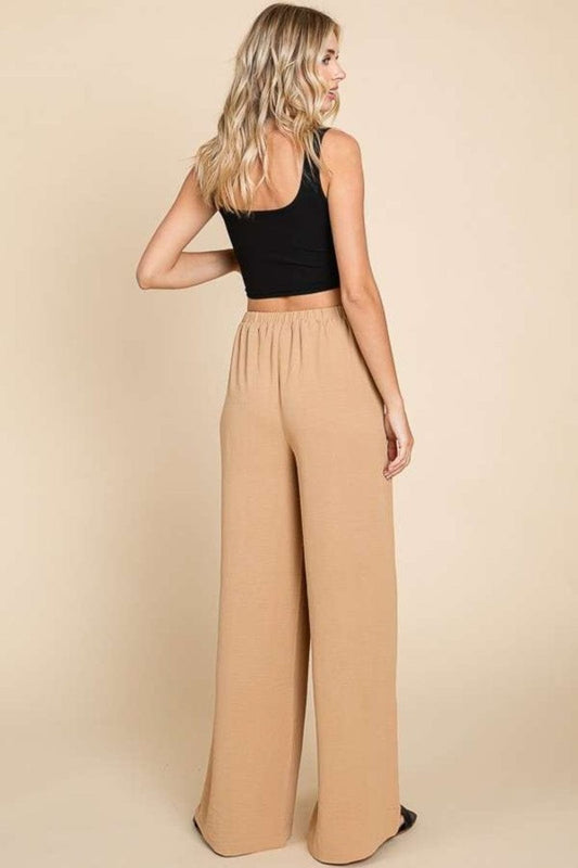 Culture Code Full Size High Waist Wide Leg Cargo Pants - Trendsi