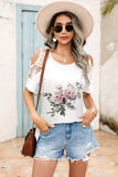 Lace Detail Round Neck Cold Shoulder Blouse - Trendsi - Flyclothing LLC