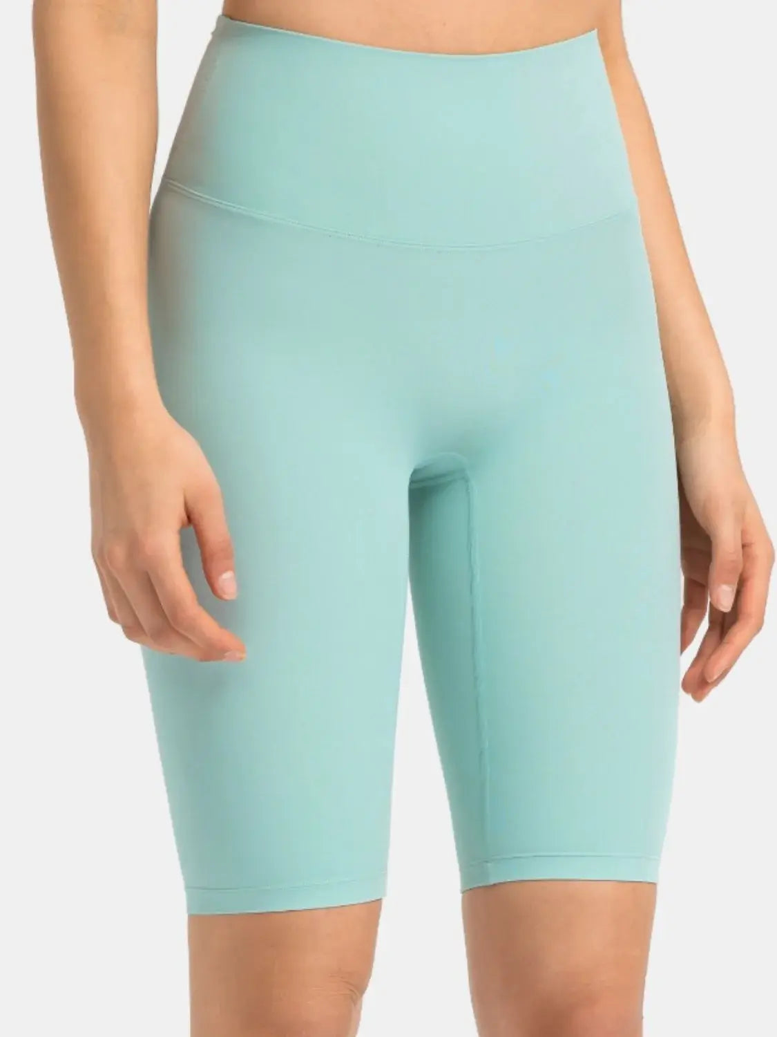 Millennia High Rise Wide Waistband Active Shorts - Trendsi - Flyclothing LLC