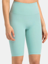 Millennia High Rise Wide Waistband Active Shorts - Trendsi - Flyclothing LLC