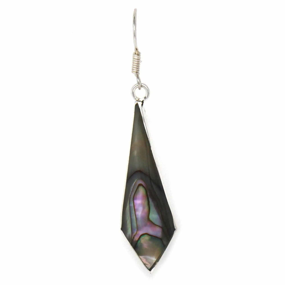 Abalone Diamond-Shaped Dangle Earrings - Artisana - Flyclothing LLC