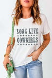 Letter Graphic Round Neck Short Sleeve T-Shirt - Trendsi - Flyclothing LLC