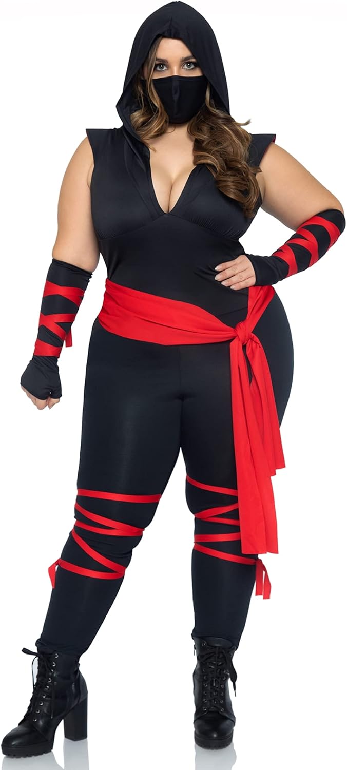 Women's 4 Pc Deadly Ninja Costume Halloween deadpool - SHOMICOBOUTIQUE - Flyclothing LLC
