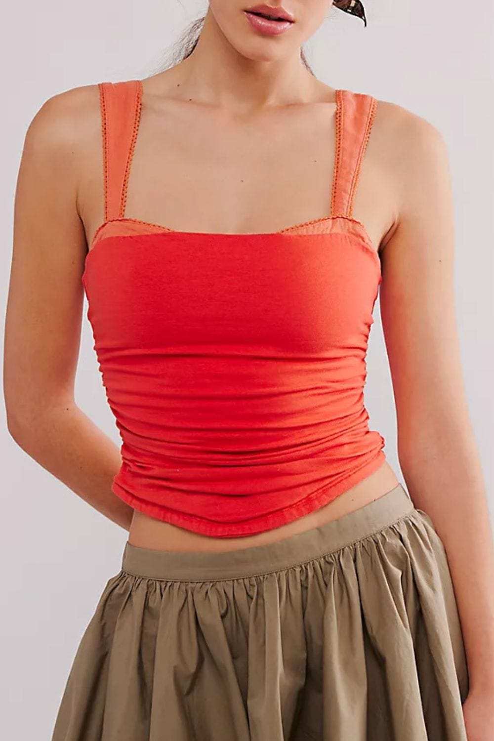 Square Neck Wide Strap Cami - Trendsi - Flyclothing LLC