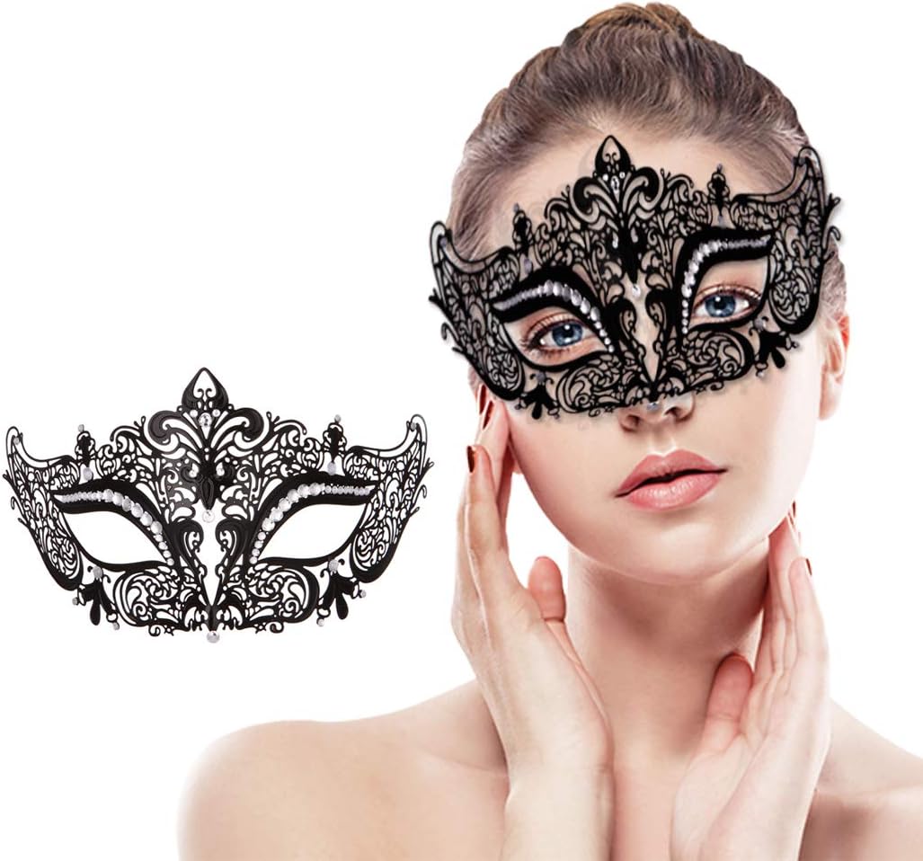 Mask for Women Venetian Metal Party For Carnival Halloween Costume Cosplay - SHOMICOBOUTIQUE - Flyclothing LLC