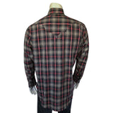 Rockmount Ranch Wear Men's Shadow Plaid Dobby Lurex Western Shirt in Black - Rockmount Clothing - Flyclothing LLC
