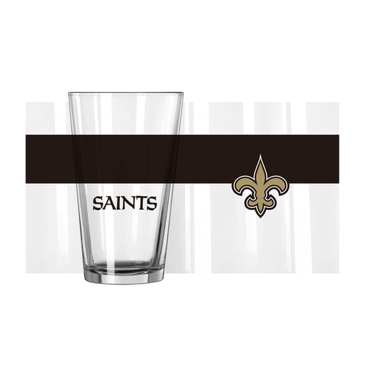 New Orleans Saints 16oz Colorblock Pint Glass - Logo Brands - Flyclothing LLC