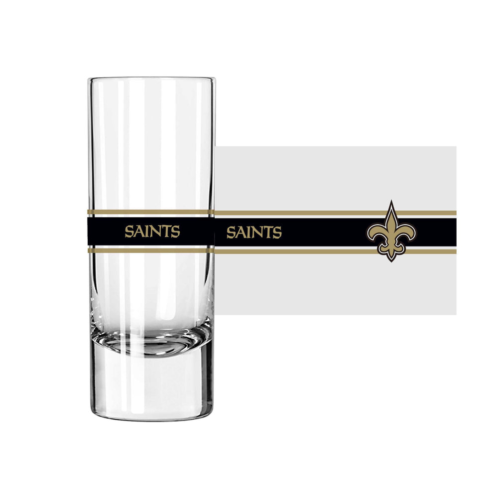 New Orleans Saints 2.5oz Stripe Shooter Glass - Logo Brands - Flyclothing LLC