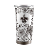 New Orleans Saints 20oz Botanical Stainless Steel Tumbler - Logo Brands - Flyclothing LLC