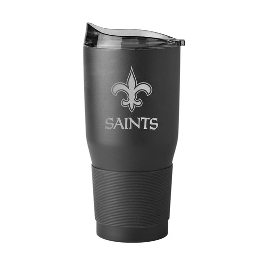 New Orleans Saints GunMetal 30oz Black Powder Coat Tumbler - Logo Brands - Flyclothing LLC