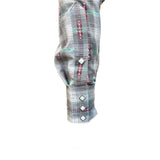 Rockmount Ranch Wear Men's Shadow Plaid Dobby Lurex Western Shirt in Grey - Rockmount Clothing - Flyclothing LLC