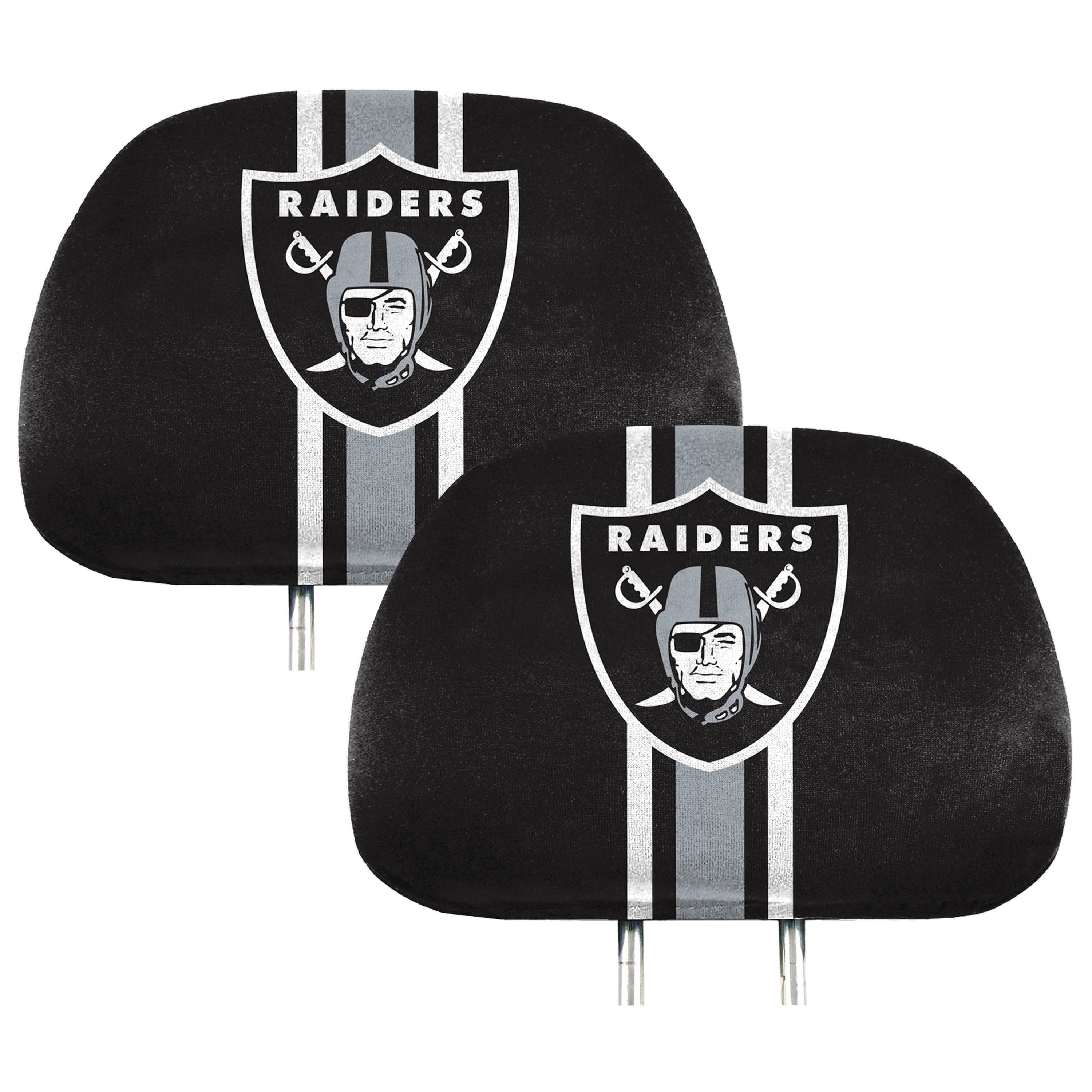 Las Vegas Raiders Printed Head Rest Cover Set - 2 Pieces - Las Vegas Raiders
