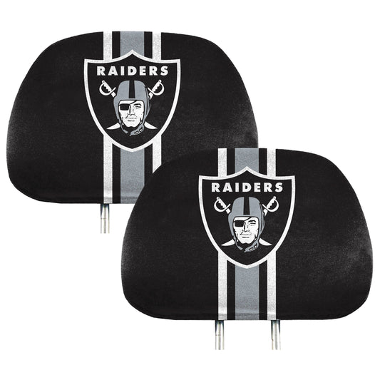 Las Vegas Raiders Printed Head Rest Cover Set - 2 Pieces - Las Vegas Raiders