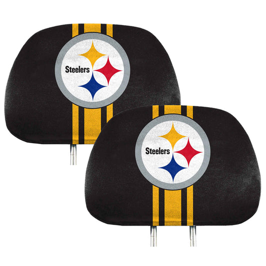 Pittsburgh Steelers Printed Head Rest Cover Set - 2 Pieces - Pittsburgh Steelers