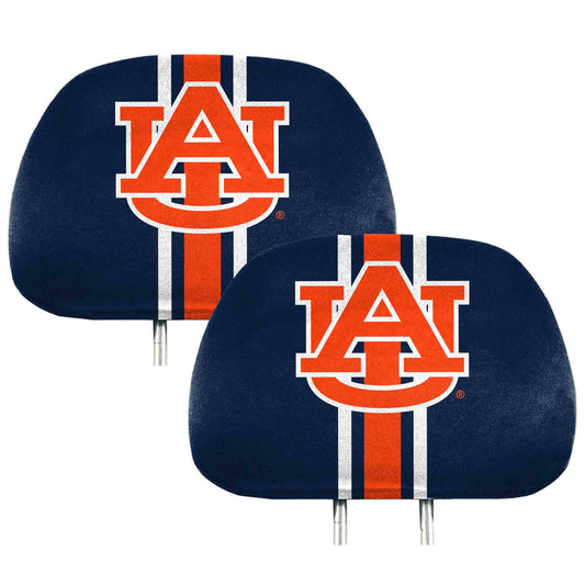 Auburn Tigers Printed Head Rest Cover Set - 2 Pieces - Auburn