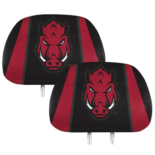 Arkansas Razorbacks Printed Head Rest Cover Set - 2 Pieces - Arkansas