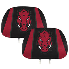 Arkansas Razorbacks Printed Head Rest Cover Set - 2 Pieces - Arkansas