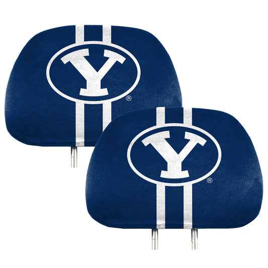 BYU Cougars Printed Head Rest Cover Set - 2 Pieces - BYU