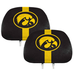 Iowa Hawkeyes Printed Head Rest Cover Set - 2 Pieces - Iowa