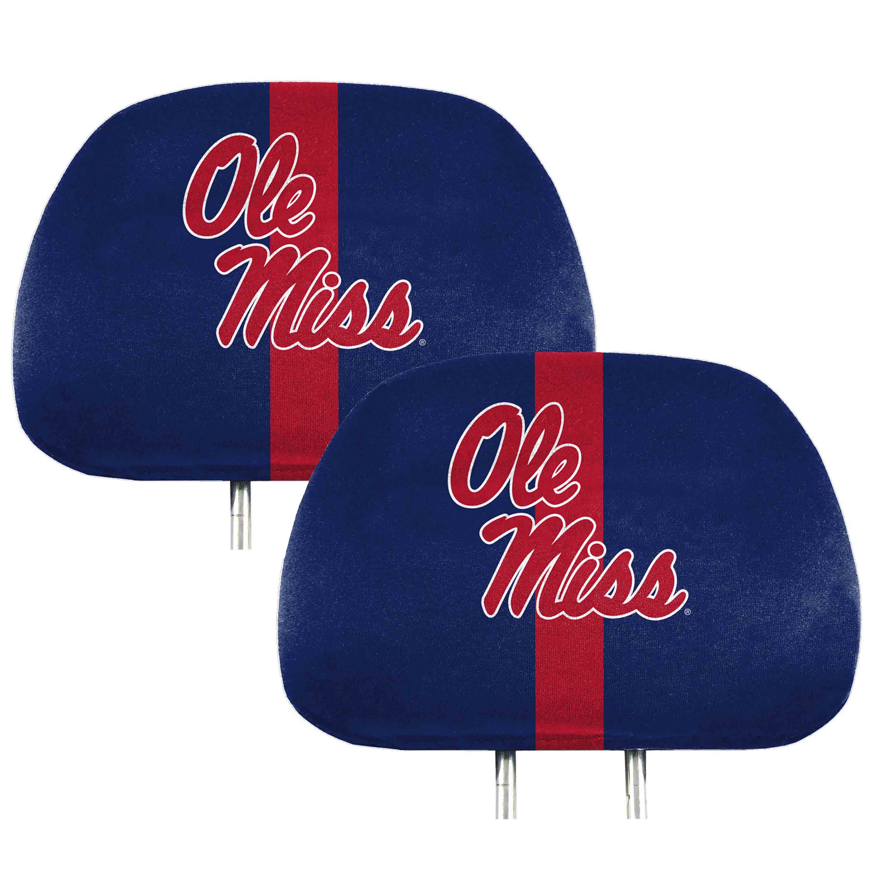 Ole Miss Rebels Printed Head Rest Cover Set - 2 Pieces - Ole Miss