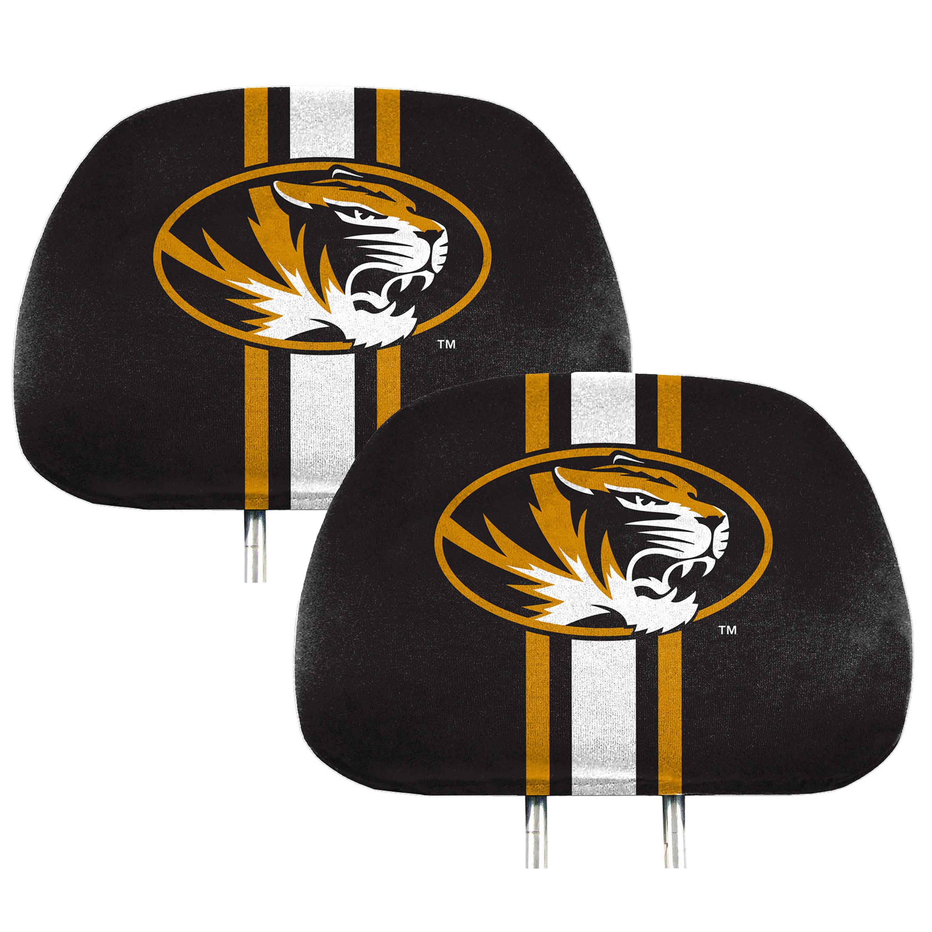Missouri Tigers Printed Head Rest Cover Set - 2 Pieces - Missouri