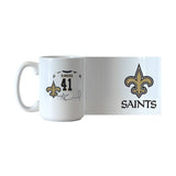 New Orleans Saints Alvin Kamara Jersey 15oz Sublimated Mug - Logo Brands - Flyclothing LLC