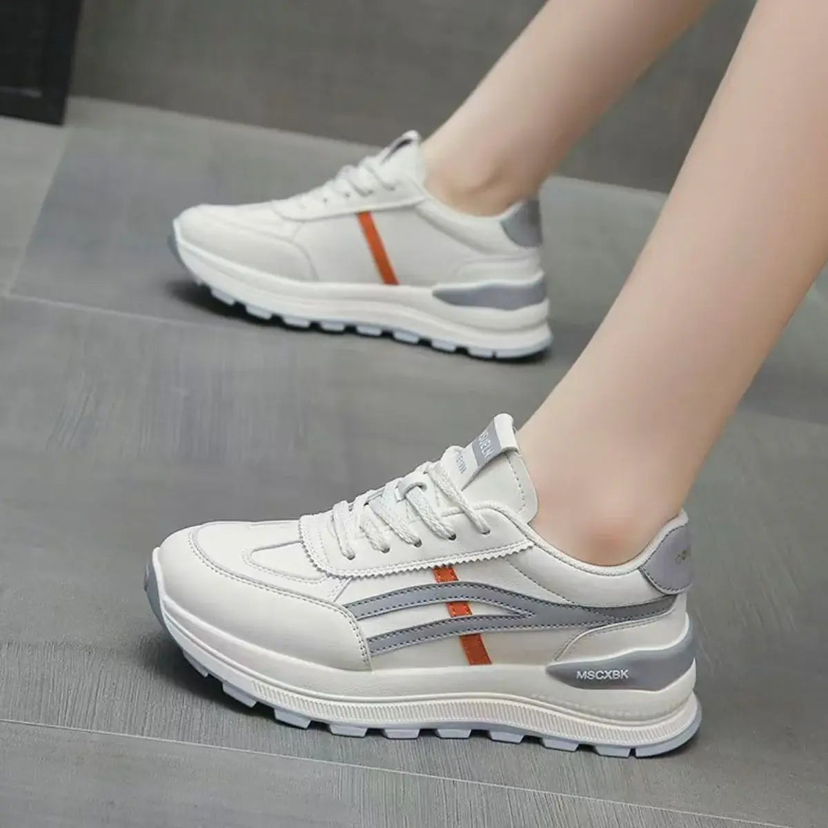 Round Toe Lace-Up Athletic - Trendsi - Flyclothing LLC