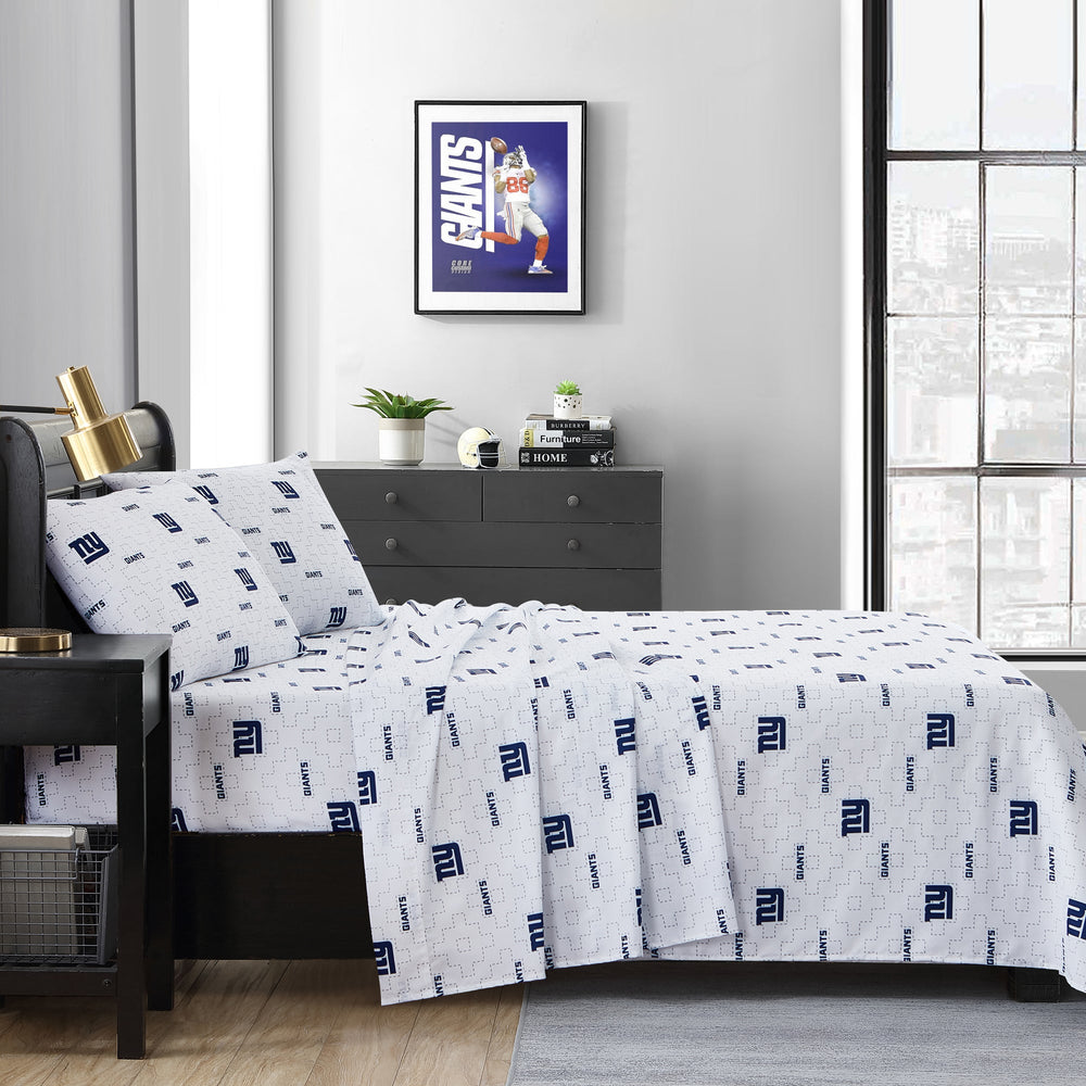 New York Giants Scatter Sheet Set Queen