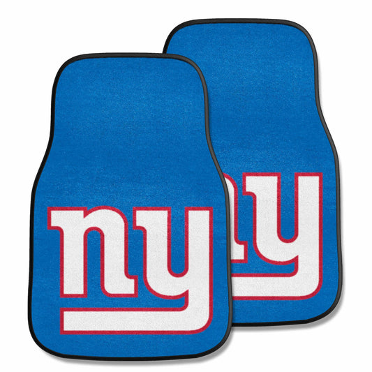 NFL - New York Giants 2-pc Carpet Car Mat Set - Logo Brands - Flyclothing LLC