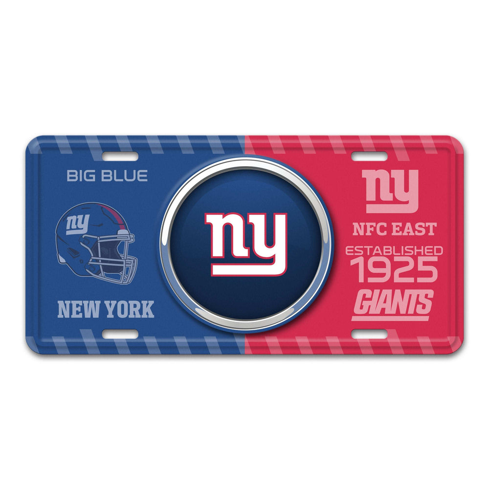 NFL - New York Giants Embossed Metal License Plate - Logo Brands - Flyclothing LLC
