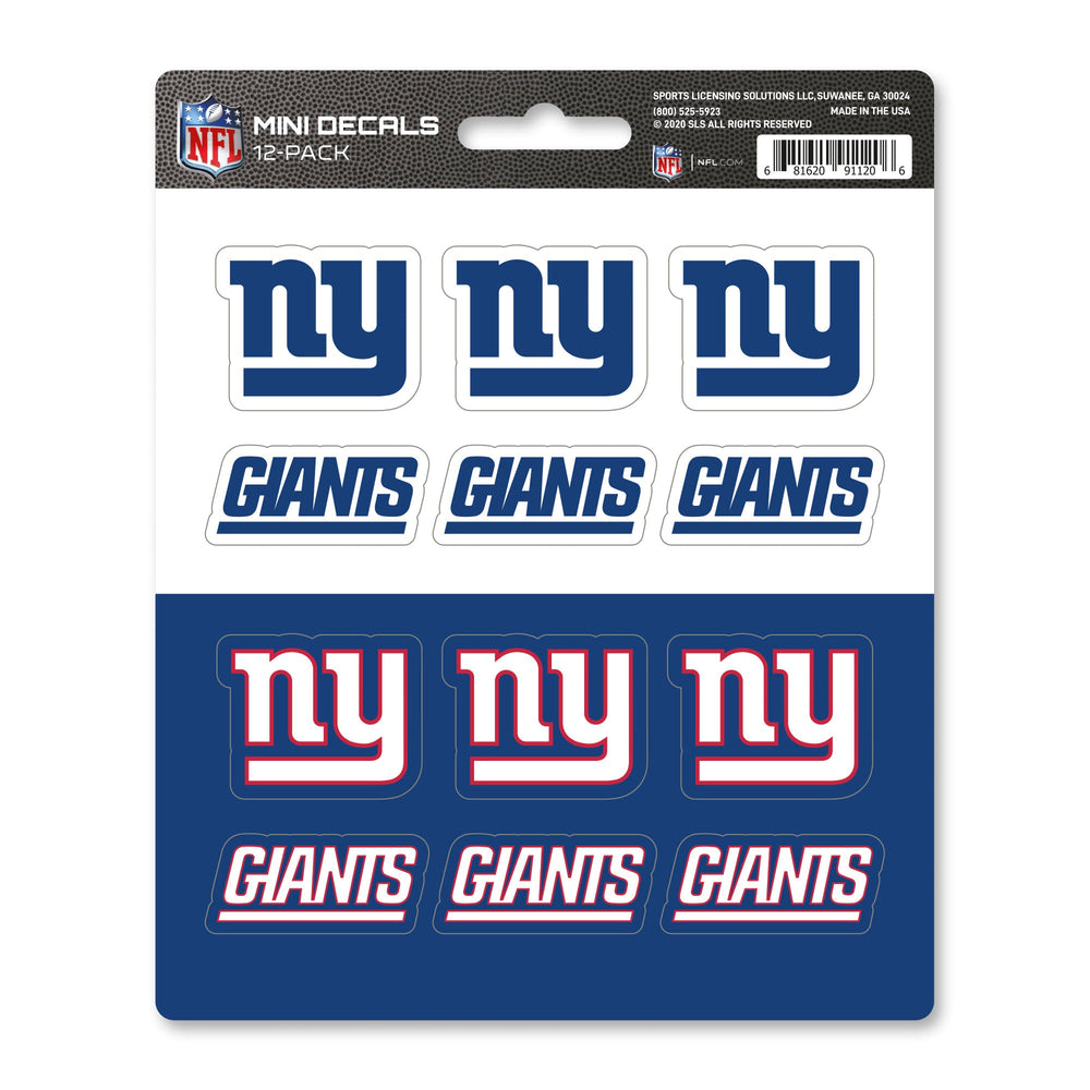 NFL - New York Giants Mini Decal 12-pk