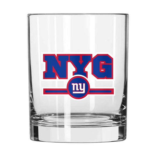New York Giants 14oz Letterman Rocks Glass - Logo Brands - Flyclothing LLC