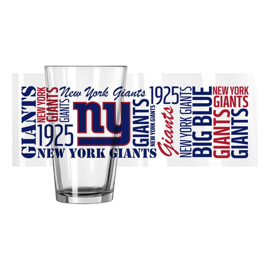 New York Giants 16oz Spirit Pint Glass - Logo Brands - Flyclothing LLC