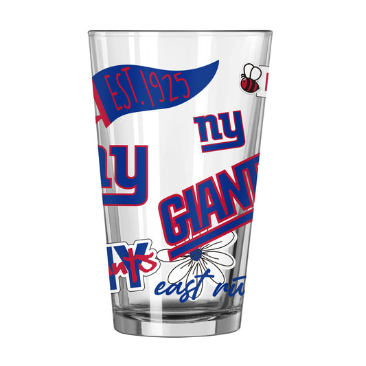 New York Giants 16oz Native Pint Glass - Logo Brands - Flyclothing LLC