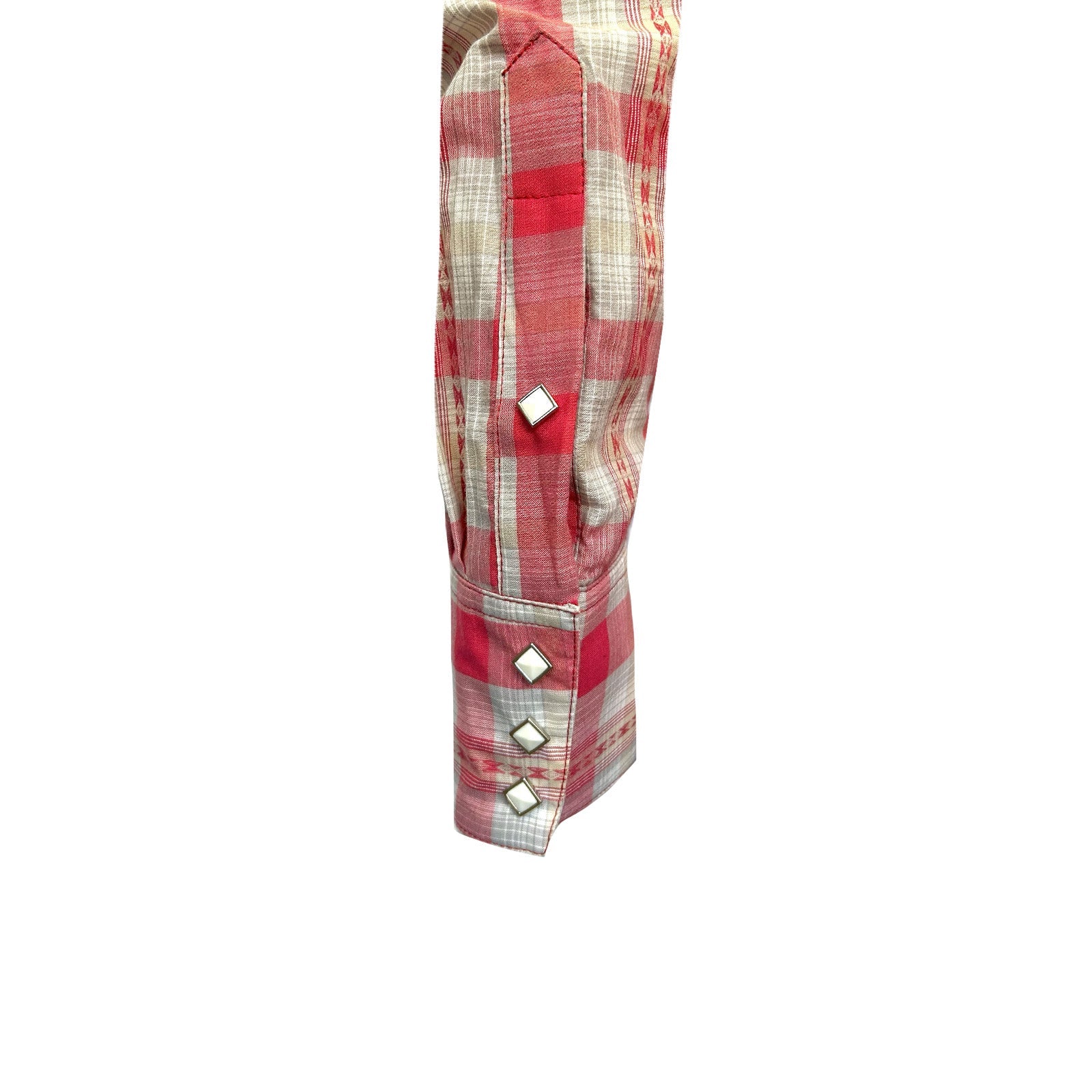 Rockmount Ranch Wear Men's Shadow Plaid Dobby Lurex Western Shirt in Red - Rockmount Clothing - Flyclothing LLC