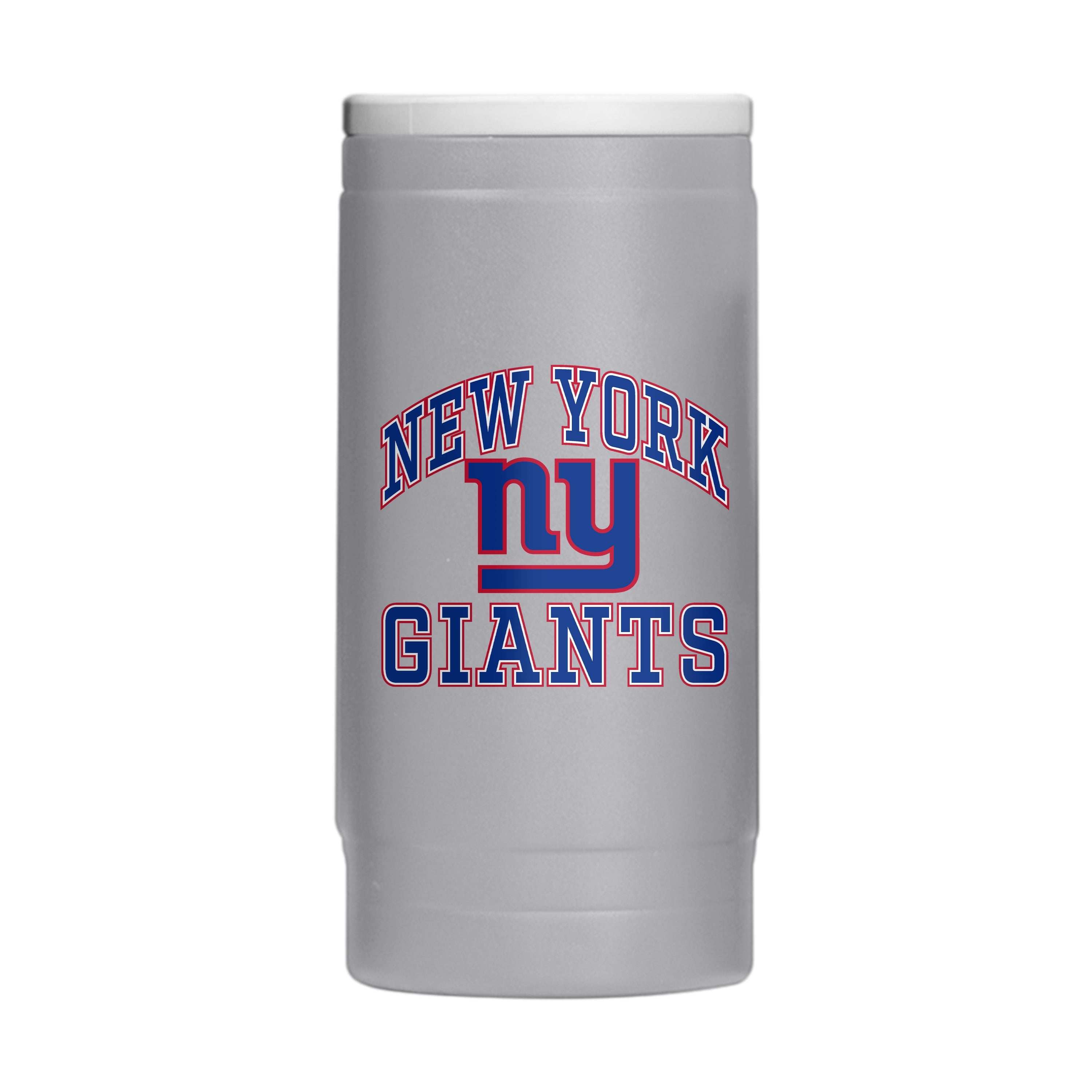 New York Giants 12oz Athletic Powdercoat SlimCan Coolie - Logo Brands - Flyclothing LLC