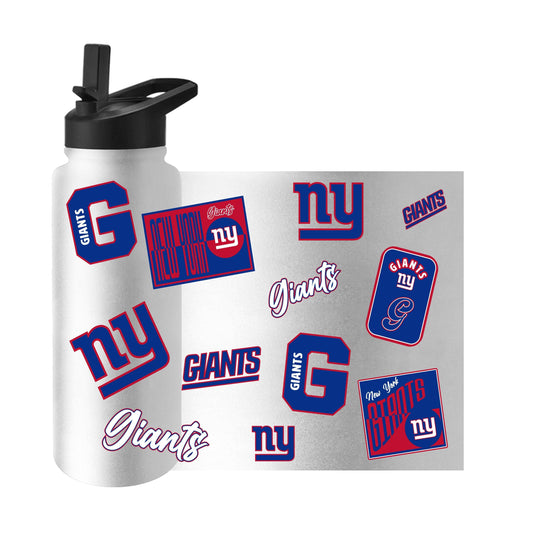 New York Giants White 34oz Dream Weave Quencher Bottle - Logo Brands - Flyclothing LLC