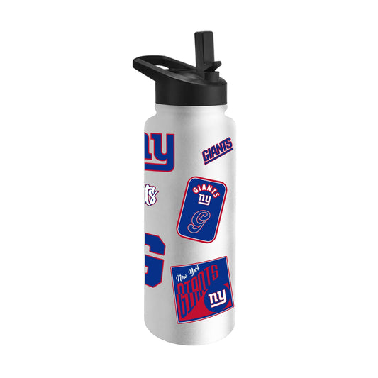 New York Giants White 34oz Dream Weave Quencher Bottle - Logo Brands - Flyclothing LLC