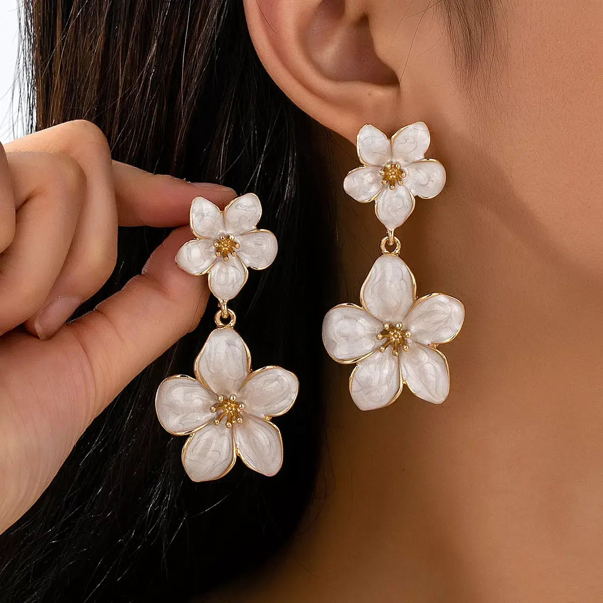Flower Dangle Earrings - Trendsi - Flyclothing LLC