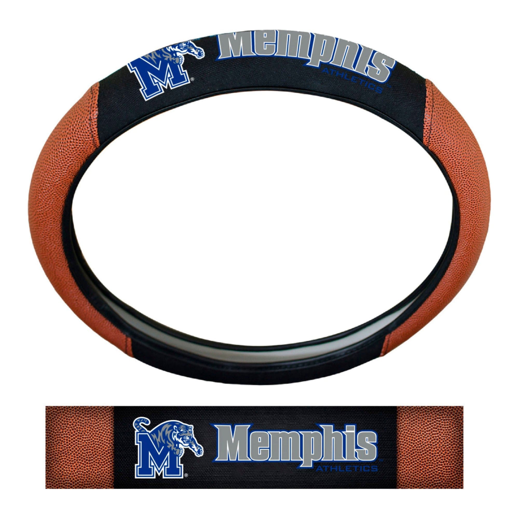 Memphis Tigers Football Grip Steering Wheel Cover 15" Diameter - Memphis