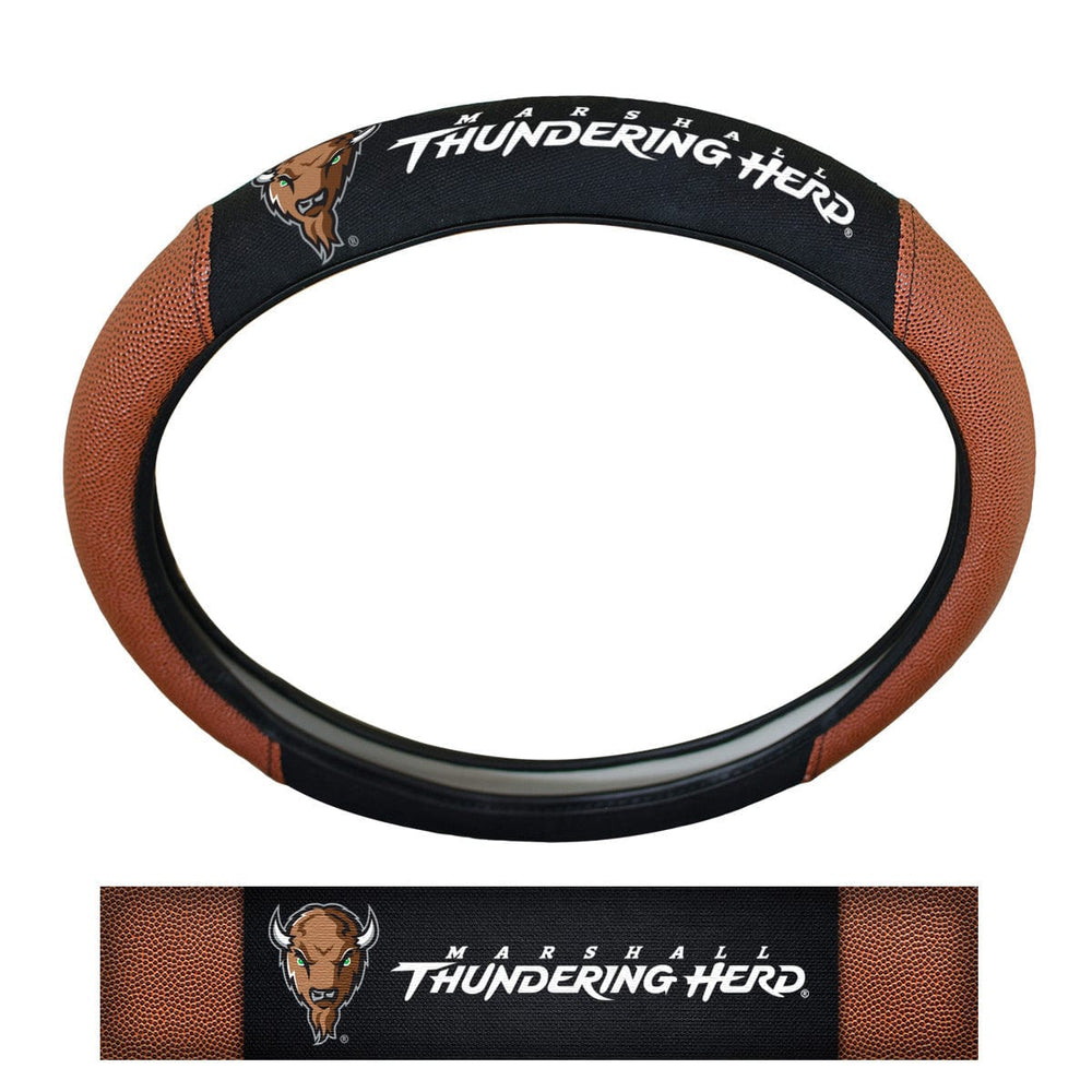 Marshall Thundering Herd Football Grip Steering Wheel Cover 15" Diameter - Marshall
