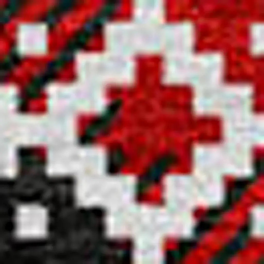 8' Red Black And Ivory Round Deer Washable Indoor Outdoor Area Rug - Homeroots - Flyclothing LLC