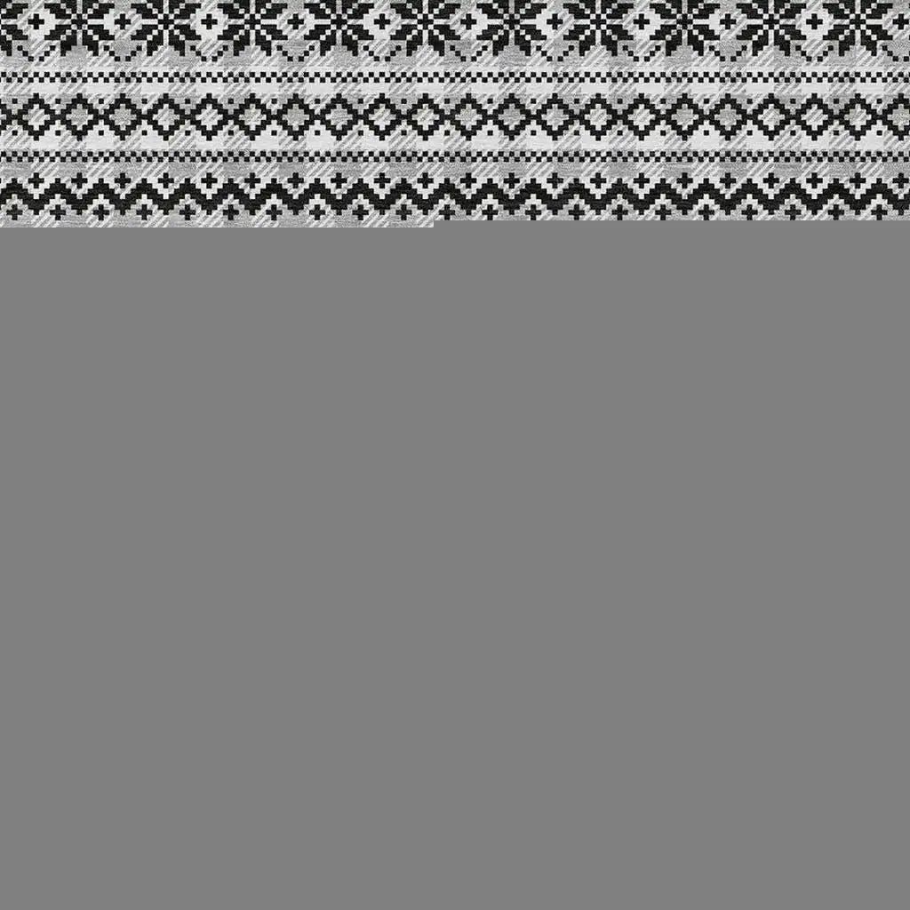 10' X 14' Silver Black And Ivory Deer Washable Indoor Outdoor Area Rug - Homeroots - Flyclothing LLC